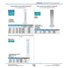 Eprouvettes graduées classe B en styrène-acrylonitrile