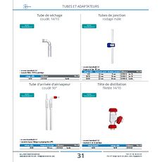 Tube d'arrivée d'air/vapeur coudé 90°