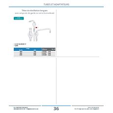 Tête de distillation longue avec ampoule de garde en verre borosilicaté