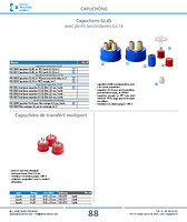 Capuchons GL45 avec ports secondaires GL14 