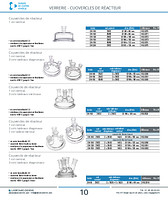 Couvercle de réacteur 1 col central, 3 cols latéraux diagnonaux