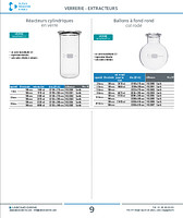 Réacteurs cylindriques en verre