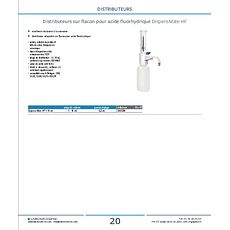 Distributeurs sur flacon pour acide fluorhydrique DispensMate-HF