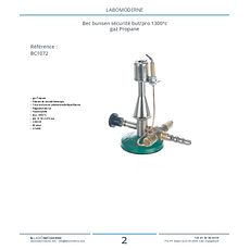 Bec bunsen sécurité but/pro 1300°c gaz Propane