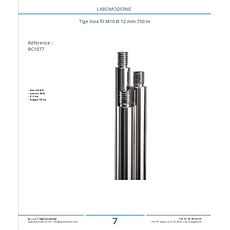 Tige inox fil M10 Ø 12 mm 750 m