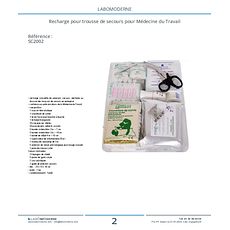 Recharge pour trousse de secours pour Médecine du Travail