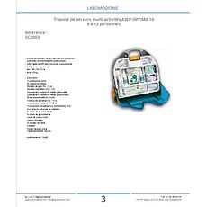 Trousse de secours multi-activités ASEP OPTIMA 10  8 à 12 personnes