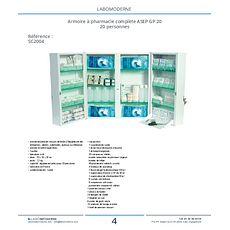 Armoire à pharmacie complète ASEP GP 20  20 personnes
