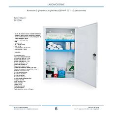 Armoire à pharmacie pleine ASEP PP 10 â€“ 10 personnes