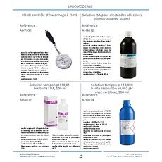 Solution tampon pH 12,000 haute résolution ±0,002 pH avec certificat, 500 ml