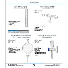Tube à essai gradué en verre borosilicaté