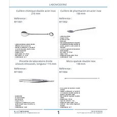 Pincette de laboratoire droite à bouts émoussés, longueur 115 mm