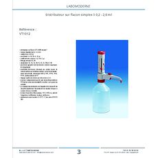 Distributeur sur flacon simplex ii 0,2 - 2,0 ml